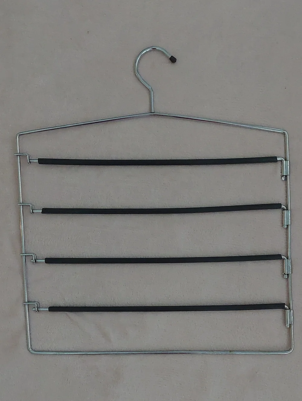 Set of Two 4-tier Swing-Arm Metal Pant Hangers NWOT